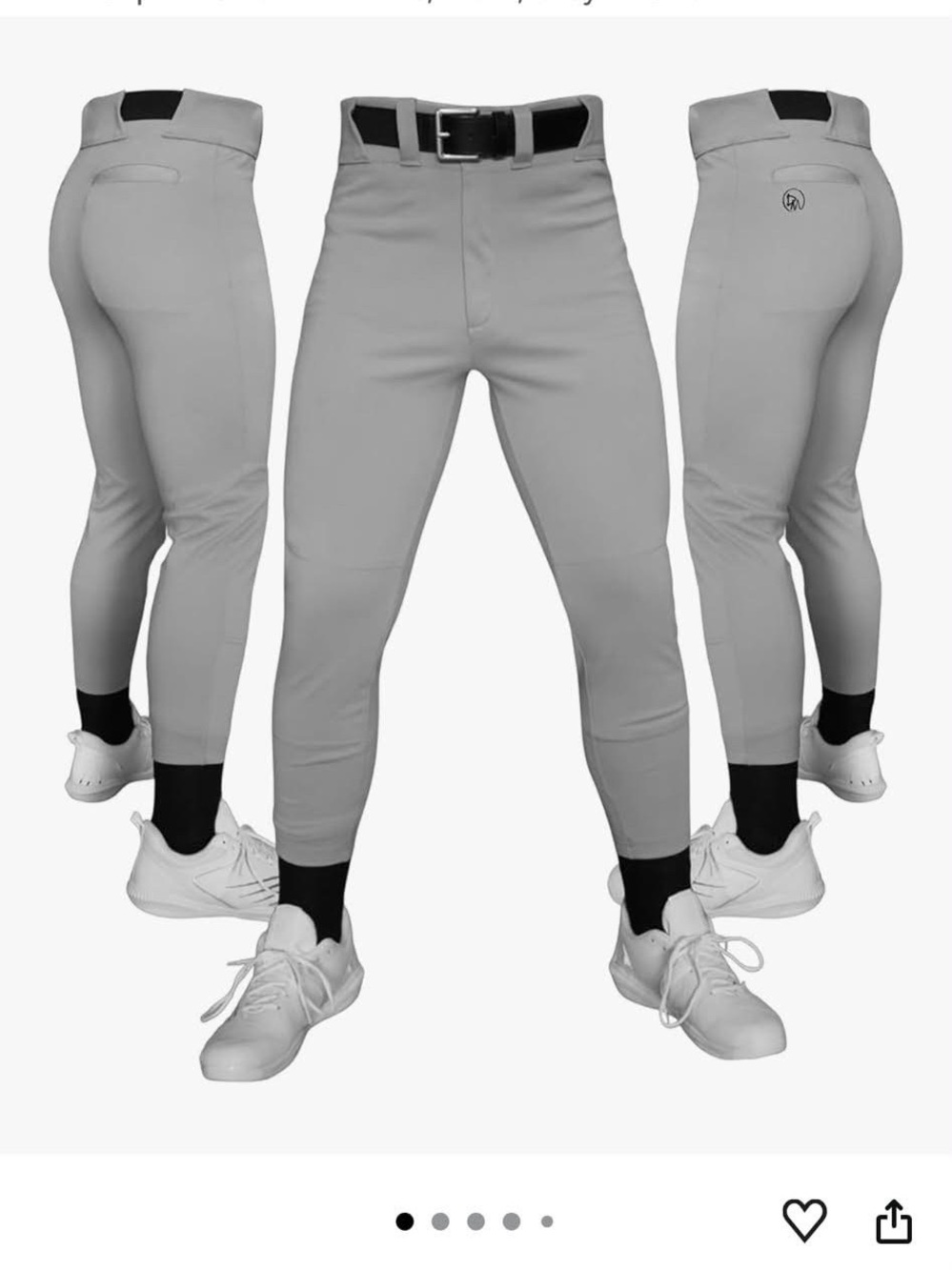Men's Stretch Baseball Pants - Light Gray